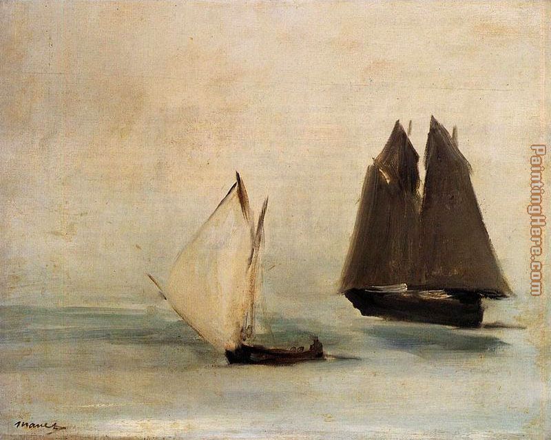 Seascape painting - Edouard Manet Seascape art painting